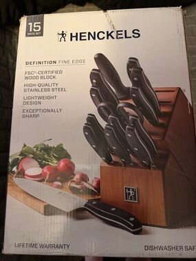 Henckels Definition Fine Edge 15-Piece Knife Set in Black